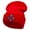 Red, variant on Arrow Game Pad Embroidered 12 Inch Long Knitted Beanie - Black OSFM