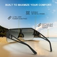 thumbnail image 2 of Gafas de sol cuadradas con parte superior plana y protección de una pieza sin marco, 2 of 4