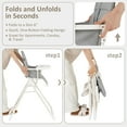 thumbnail image 3 of INFANS Baby High Chair, Quick Folding Portable Highchair for Babies and Toddlers with Adjustable Footrest Removable Dishwasher Tray PU Seat, Compact Highchairs for Baby Age 6-36 Months, 3 of 9