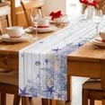 thumbnail image 5 of Purple Coastal Table Runner 70 Inches, Beach Nautical Coral Starfish Vintage Bed Runner Dresser Scarves Tabletop for Indoor Outdoor Parties/Ceremony/Banquet, 13" x 70", 5 of 9
