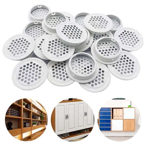 16pcs round cabinet vent-white opening 35mm