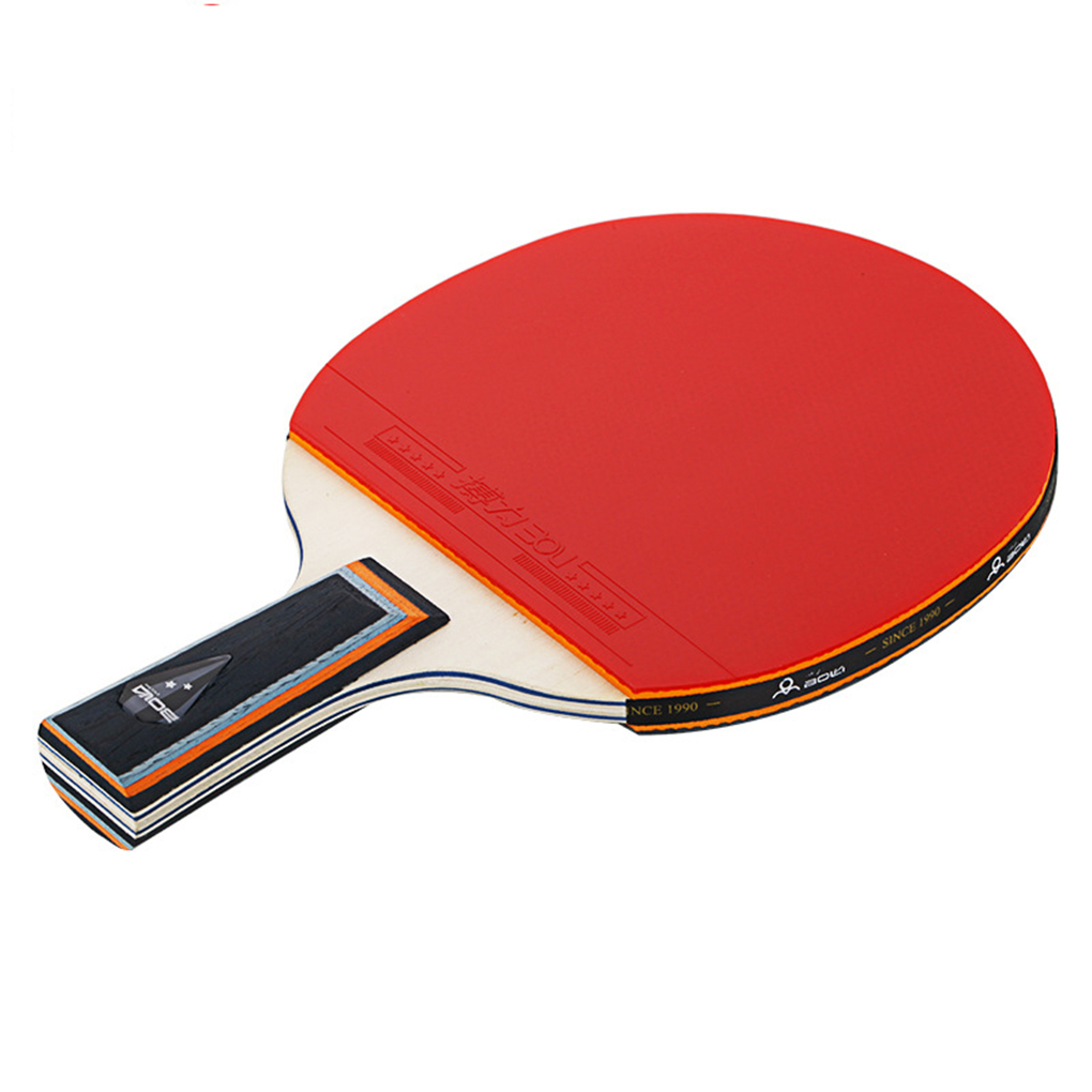 Boyijia Professional Pingpong Racket Wood Rubber AntiSkid Handle Table