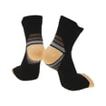 thumbnail image 1 of Calcetines de ciclismo Unique Bargains, de secado rápido, para exteriores, color beige y negro, tamaño XL, neutros y universales, 1 par, combinación de colores, 1 of 6