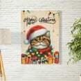 thumbnail image 2 of Merry Christmas Santa Exotic Shorthair Scarf Twinkling Lights Xmas Holiday Vertical Matte Canvas Poster Cat Lover Kitten Owner Gifts Wall Art Home Decor - 00022, 2 of 5