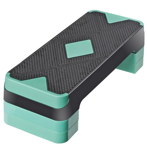 SONGMY Green 27-inch Aerobic Step, Fitness Exercise Board Home Health Trainer, Workout Stepper with Risers