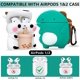thumbnail image 2 of 2 Pack for Airpods 1&2 Case Cover,Cute 3D Kawaii Soft Silicone Animal Funny Cool Cartoon Boba Tea Cow & Dinosaur Character Shape Apple Airpod Case wit, 2 of 4