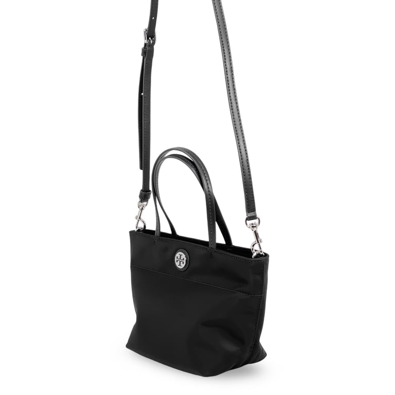 Tory Burch Women's Small Nylon Top-Zip Crossbody Bag (Black