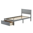 Twin Bed Frames with Storage Drawer, DFITO Wooden Storage Bed Frame