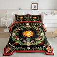 thumbnail image 2 of Erosebridal Bohemian Floral Comforter Sets Queen Size For Teen,Sun Moon Bedding Queen Comforter Set,Lightweight Reversible Bedding Sets Queen with Comforter,Boho Room Decorative, 2 of 8