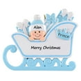 thumbnail image 3 of Maxora Personalized Ornament Customized Baby's 1st Christmas Ornament Gift Baby Pram Blue Free Customize, 3 of 7