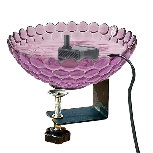 Bird Bath Feeder Outdoor Garden Decorative Ground Insert Type With Adjustable Height For Wild Birds 10 in Diameter