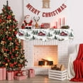 thumbnail image 5 of Christmas Fireplace Mantle Scarf, Farmhouse Deer Winter Elk Xmas Tree Mantel Cover Table Runner for Home Living Room Door Window, Indoor Outdoor Holiday Party Decor 17" x 70", 5 of 8