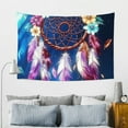 thumbnail image 6 of ZFLMY Dream Catcher Flowers Feathers Wall Art Tapestry 100% Polyester Wall Decoration for Decorative Bedroom Living Room - 4 Sizes Available 60x40in, 6 of 6