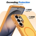 thumbnail image 3 of For Samsung Galaxy S26 Phone Case,Anti-fingerprint Matte Translucent Back,Compatible with Mag-Safe,Shockproof Anti-fall Drop Protection,Ultra Slim Durable Thin Fit Rugged Phone Case,Orange, 3 of 7