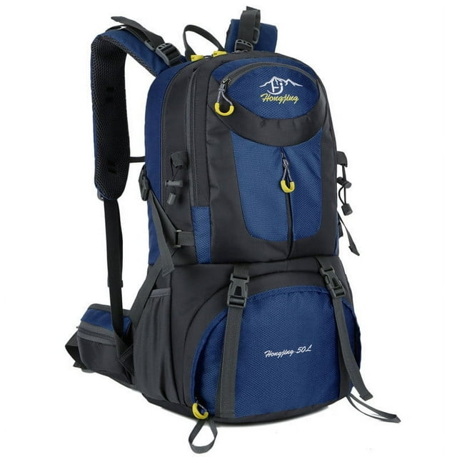 Sac à Dos de Randonnée Léger et Imperméable 50L pour Hommes et Femmes - Sac à Dos de Voyage Grande Capacité 55x32x20cm pour Camping, Randonnée, Aventures en Plein Air - Sac de Jour en Nylon Polyester 2.16lb avec Respirant