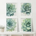 thumbnail image 2 of PixonSign Framed Wall Art Pastel Rose Cactus Succulent Adhesive Canvas Poster, Set of 4 Nature Wilderness Wall Decor Prints, Botanical Floral Wall Décor, Modern Artwork for Home - 11"x14" White, 2 of 5