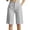 *Gray, variant on Women's High Waisted Striped Bermuda Shorts , Casual Wide Leg Knee Length Shorts For Women,Ladies' Tailored Work Shorts with Pockets,Gray,S-2XL