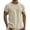 Beige, variant on Men’s Ringer T Shirt Short Sleeve Contrast Trim Crew Neck Muscle Fit Casual Summer Cotton Tee Lightweight Breathable Workout Gym Streetwear Basic Top