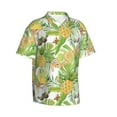 thumbnail image 2 of Daiia Gnome and Pineapple Hawaiian Shirt for Men Gentle Cotton Regular Short Sleeve Casual-X-Large, 2 of 9