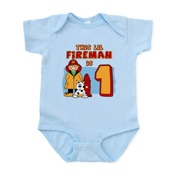 CafePress - Fireman First Birthday Infant Bodysuit - Baby Light Bodysuit, Size Newborn - 24 Months
