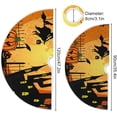 thumbnail image 4 of FMSHPON Witch Pumpkins Moon Bats Xmas Christmas Tree Skirt Stand Mat for Holiday Party Decoration Indoor Outdoor 36 inches, 4 of 6