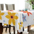 thumbnail image 5 of Yayeee Tablecloths 60" x 60" Rectangle Wrinkle Resistant Party Table Cover, Colorful Retro Floral, 5 of 8