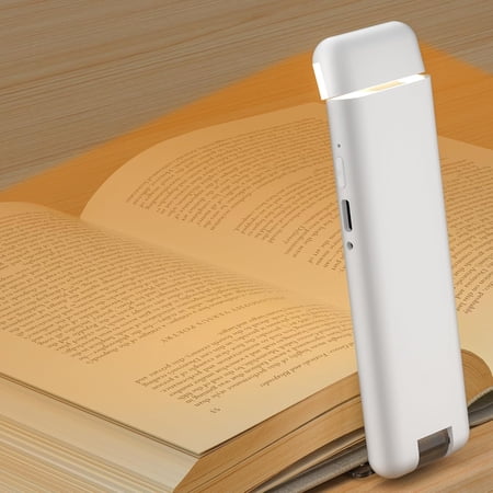 Reading Light Rechargeable Book Light for Reading in Bed Upgraded Portable Clip-on LED Bookmark Lamp with Damping Hinge Long Lasting 3 Colors&5 Brightness&Timer for Book Lovers Kids(White)