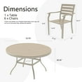 thumbnail image 4 of Patio Furniture Sets 7 Pieces Outdoor Patio Dining Set, 6 Stackable Metal Dining Chairs and 52.95" Round Metal Dining Table, Outdoor Table and Chairs for Lawn Garden Backyard Deck,Outdoor Patio Furn, 4 of 9