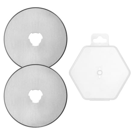 Rotary Cutter Blades 45mm Steel for Sewing, Silver Tone, 2 Pieces