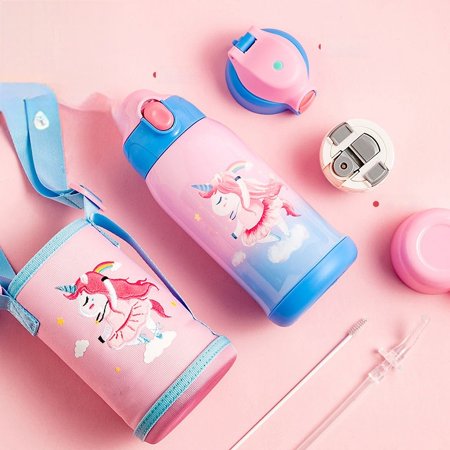 

Intelligent Children s Insulation Cup With Straw Dual-Use Portable Simple Water Cup Large-capacity Water Cup 316 Stainless Steel Vacuum Cup Set