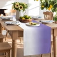 thumbnail image 2 of Table Runner 72 Inches Long for Kitchen Dining, Purple White Ombre Dresser Scarf Farmhouse, Dining Table Decorations for Wedding/Parties, Purple Gradient Color Modern Abstract Art 14 x 72 In, 2 of 9