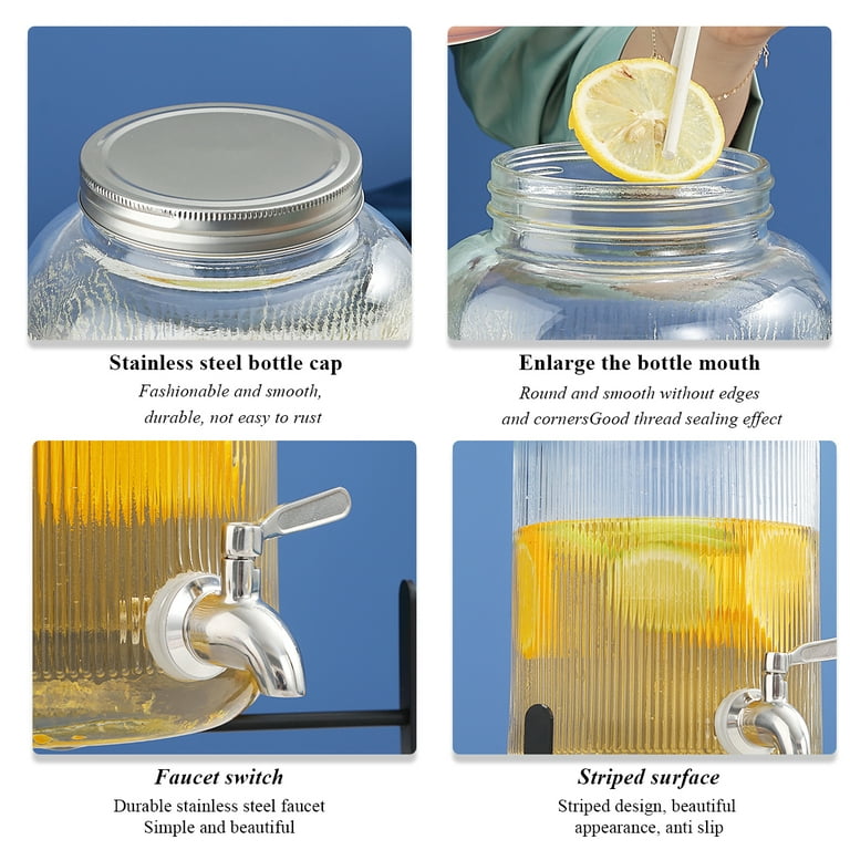 Transparent Glass Jar Custom Glass Juice Beverage Dispenser - China Glass  Beverage Dispenser and Easy to Clean Dispenser price