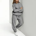 thumbnail image 2 of Womens Textured Tracksuit Sets 2 Piece Sweatsuits Long Sleeve Zip Up Sweatshirt Hoodies and Sweatpants Jogger Pants Trendy Fall Outfits, 2 of 6