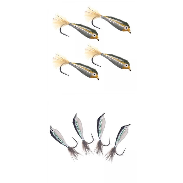 8Pcs Epoxy Minnow Streamer Fishing Ice Fishing s Multiple Colors