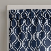 Curtainworks Morocco Scallop Valance Navy, Indoor, 100% Polyester, 58W x 14L, 1 Piece, Adult