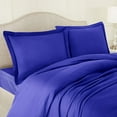 thumbnail image 3 of 4 Pc Cotton Sheet Set - Egyptian Cotton Sheet Set - Cotton Flat Sheet - Cotton Fitted Sheet - Cotton Pillowcase - Ultra Soft Luxurious Bedding Set -(Royal Blue/Cal King), 3 of 6