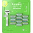 thumbnail image 1 of Venus Platinum Extra Smooth Metal Women's Razor Handle + 11 Cartridges, 1 of 2