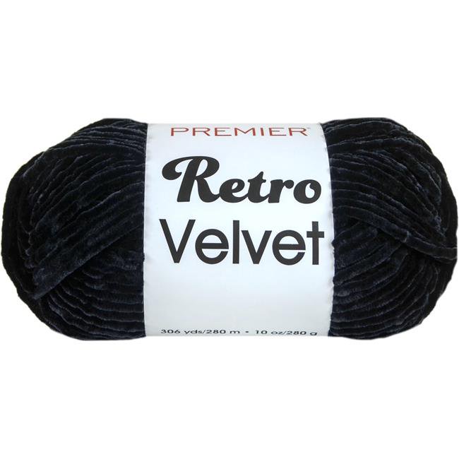 Premier Yarns 108805 Retro Velvet Yarn Black