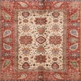 thumbnail image 1 of Ahgly Company Indoor Square Abstract Brown Oriental Area Rugs, 3' Square, 1 of 6