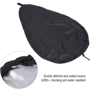 Kayak Cover Canoe Cockpit Dust Cover Waterproof Sunblock Protector for Fishing Boat Canoe Paddle Board Black
