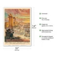 thumbnail image 2 of bardolino - Vintage Railroad Travel Poster by Carlo Cussetti c.1900 - Master Art Print 10in x 14in, 2 of 4