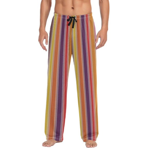 GZHJMY Mexican Serape Pajama Pants for Men, Lounge Pants Lightweight Men Pajama Bottoms with Drawstring Pockets, Christmas New Year Birthday Gifts, Small