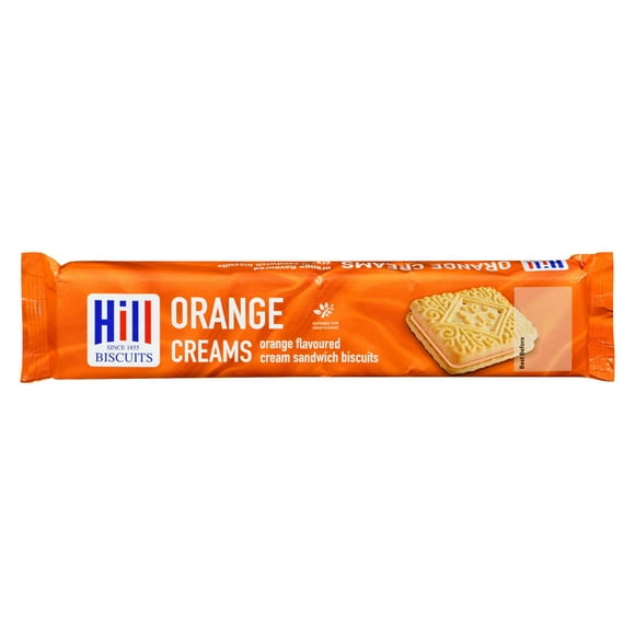 Hill Biscuits Orange Flavoured Cream Sandwich Biscuits, 150 g