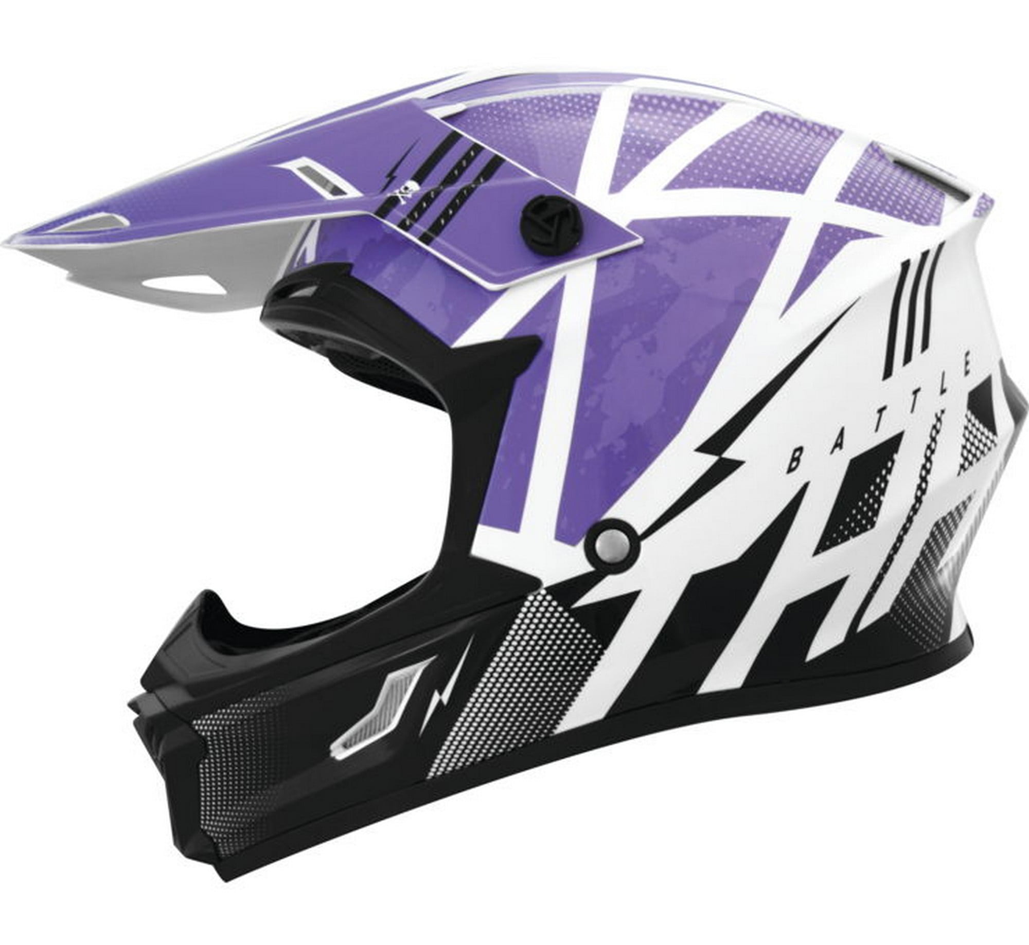 THH T-710X Battle MX Offroad Helmet Purple/Black XL