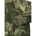 thumbnail image 3 of Ma Croix Mens Satin Hipster Zip Up Bomber Jacket with Hood, 3 of 5