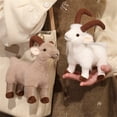 thumbnail image 3 of Lifelike Goat Stuffed Animal Plushie Cute Goat Plush Figure Toys for Girls, Adorable Doll Home Decor, 3 of 16