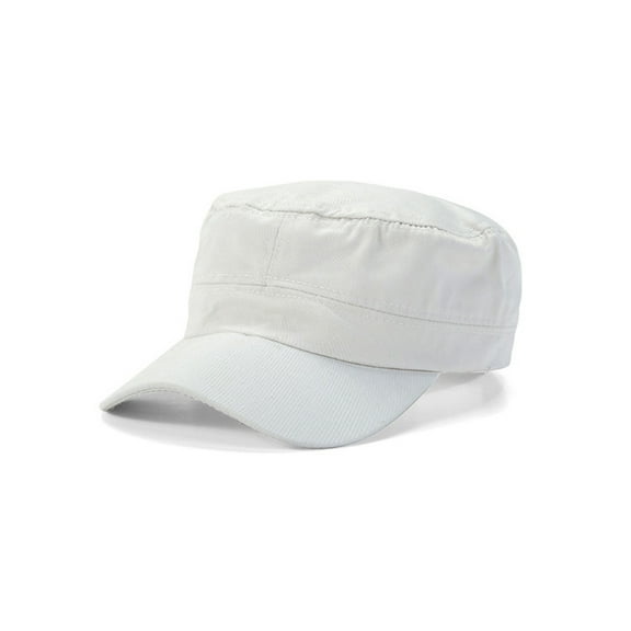 Men Summer Hat Flat Top Solid Color Long Brim Breathable Decorative Sunscreen Unisex Baseball Cadet Plain Cap Headwear