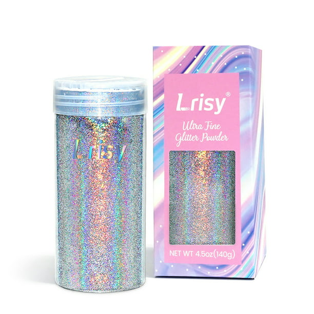 Opera rotation slå Lrisy Holographic Extra Fine Glitter Powder With Shaker Lid, Craft Glitter  Sequins for Epoxy Resin, Slime,Tumblers,Nail&Painting Arts 140g/4.5oz  (Ultra Thin Holographic Silver) - Walmart.com