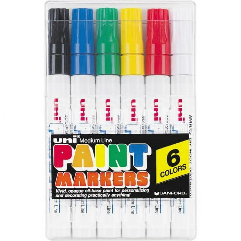 Uni-Ball, SAN63631, Uni-Paint Oil-Base Medium Line Markers, 12 / Set
