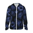 thumbnail image 1 of Fotbe Blue-Purple Raspberries Chaqueta con Protección Solar UPF 50+ para Hombre y Mujer, Camisa con Capucha y Bolsillos-X-Large, 1 of 7